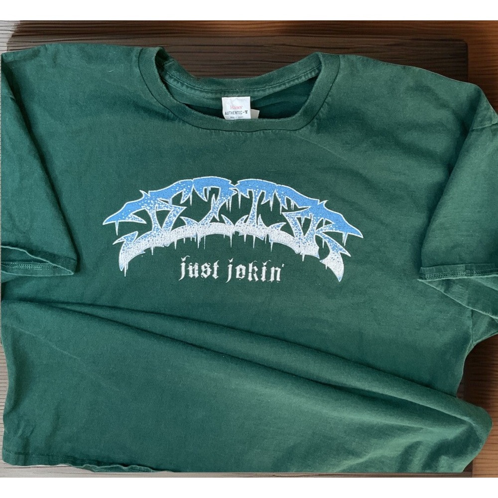 Vintage Jezter Just Jokin T-Shirt Graphic Tee Y2K Graffiti Streetwear Men‎ Sz XL